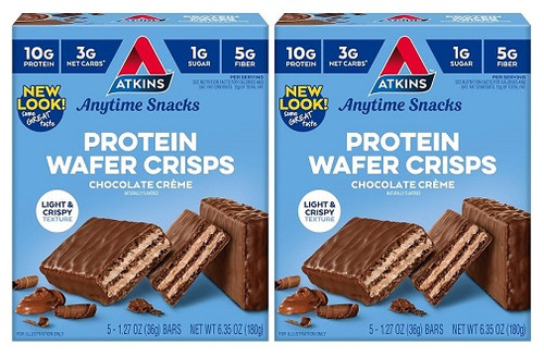 Atkins Snack Protein Wafer Crisps Chocolate Creme 2 Pack