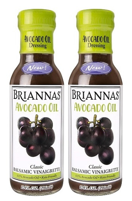 Briannas Avocado Oil Dressing Classic Balsamic Vinaigrette 2 Pack