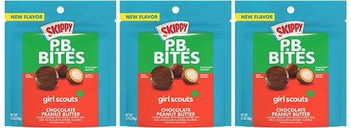 Skippy P.B. Bites Girl Scout Cookie Chocolate Peanut Butter 3 Pack