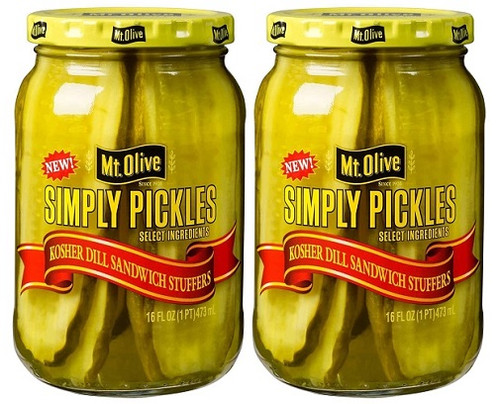Mt. Olive Simply Pickles Kosher Dill Sandwich Stuffers 2 Pack