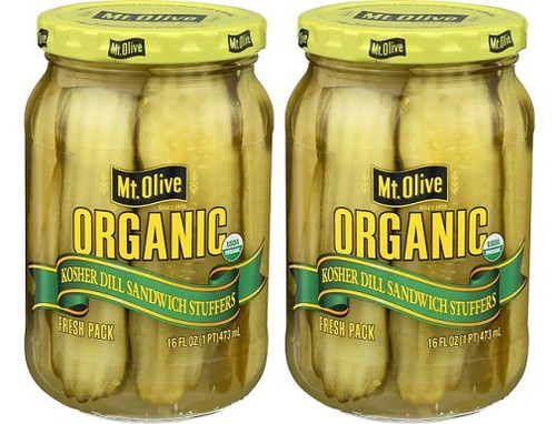 Mt. Olive Organic Kosher Dill Sandwich Stuffers 2 Pack