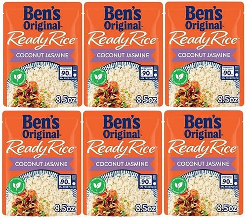 Ben's Original Ready Rice Coconut Jasmine 6 Pack