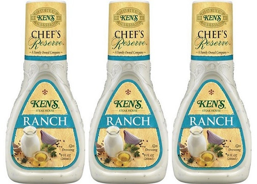Ken's Steak House Chef's Reserve Ranch Dressing 3 Pack