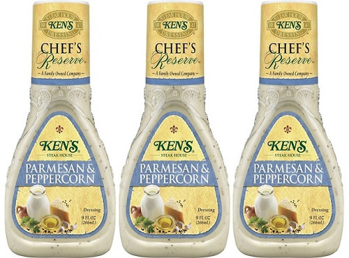 Ken's Steak House Chef's Reserve Parmesan & Peppercorn Dressing 3 Pack