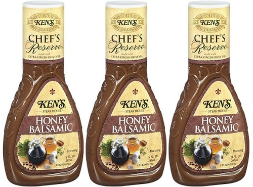 Ken's Steak House Chef's Reserve Honey Balsamic Dressing 3 Pack