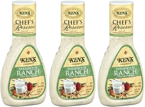 Ken's Steak House Chef's Reserve Farmhouse Ranch Dressing 3 Pack