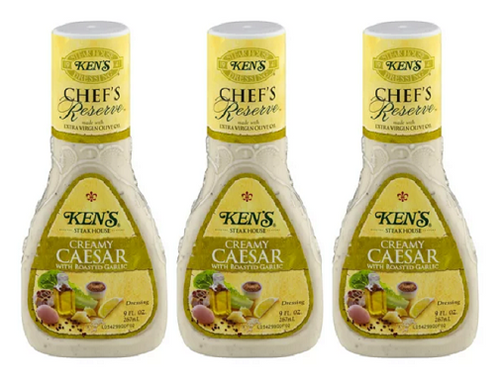 Ken's Steak House Chef's Reserve Creamy Caesar Dressing 3 Pack