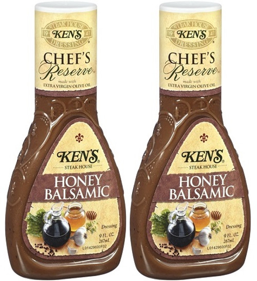 Ken's Steak House Chef's Reserve Honey Balsamic Dressing 2 Pack