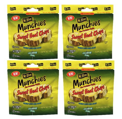 Mt. Olive Munchies The Portable Pickle Sweet Heat Chips 4 Pack