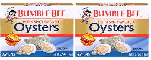 Bumble Bee Hot & Spicy Smoked Oysters 2 Pack