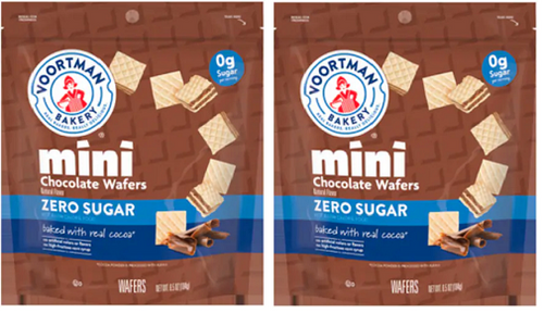 Voortman Zero Sugar Mini Chocolate Wafers 2 Pack