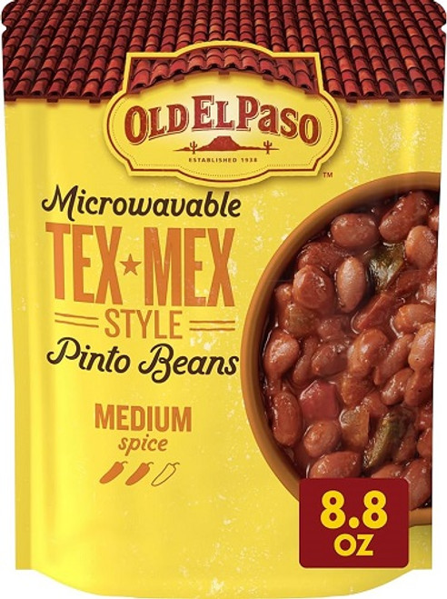 Old El Paso Microwaveable Tex Mex Style Pinto Beans Medium