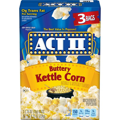 Act II Buttery Kettle Corn Microwave Popcorn