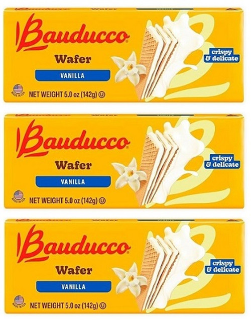 Bauducco Wafer Cookies Vanilla 3 Pack