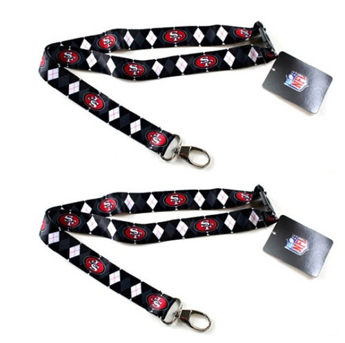 San Francisco 49ers NFL Argyle Lanyard 2 Pack