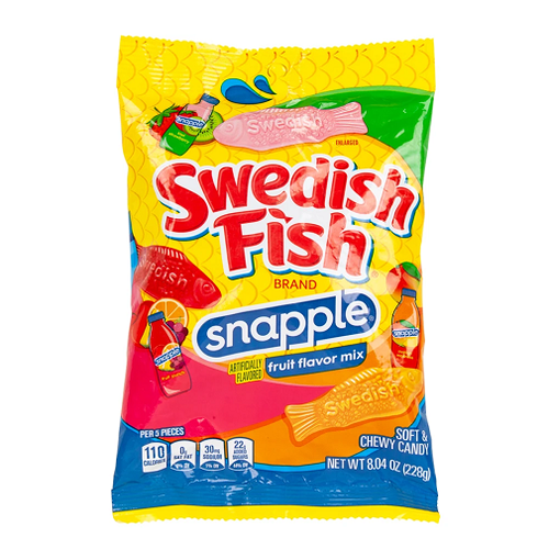 Swedish Fish Snapple Fruit Flavor Mix Soft and Chewy Candy