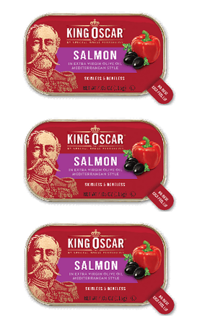 King Oscar Salmon In Extra Virgin Olive Oil Mediterranean Style 3 Pack