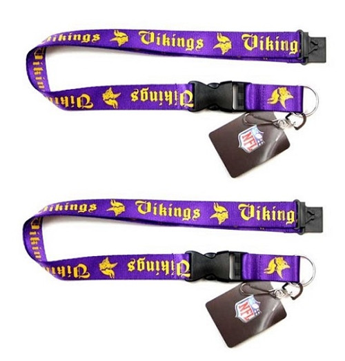 Minnesota Vikings NFL Old English Lanyard 2 Pack