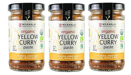 Mekhala Organic Yellow Curry Paste 3 Pack