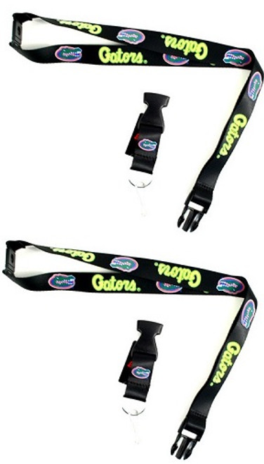 Florida Gators NCAA Black Neon Lanyard 2 Pack