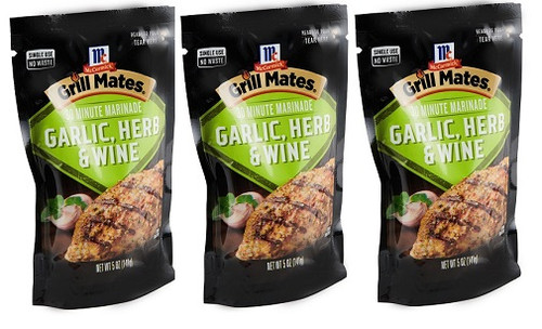 McCormick Grill Mates 30 Minute Marinade Garlic, Herb & Wine 3 Pack