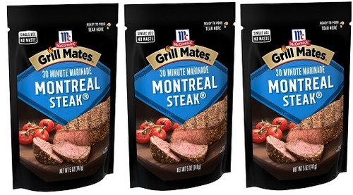 McCormick Grill Mates 30 Minute Marinade Montreal Steak 3 Pack