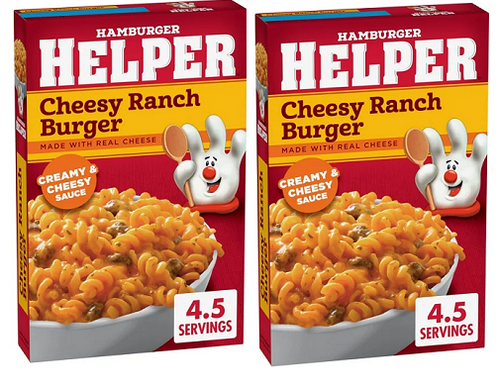 Hamburger Helper Cheesy Ranch Burger Creamy & Cheesy Sauce 2 Pack