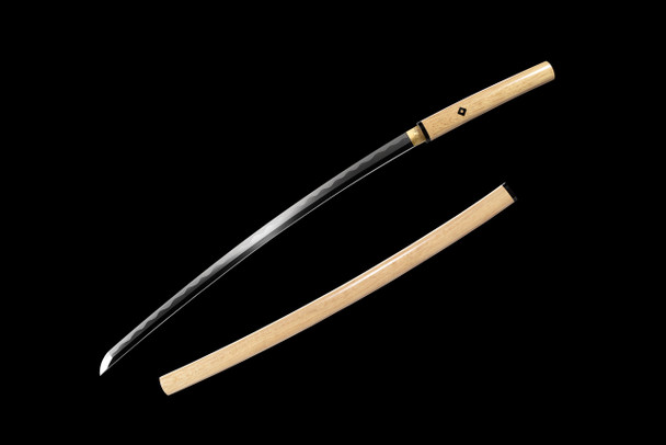 Ronin Katana hand forged bare blade samurai sword model #6 in wood sheath
