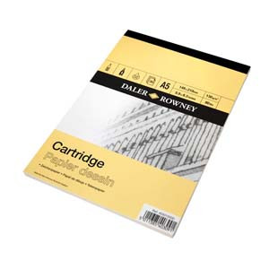 Daler-Rowney fijnkorrelige licht getextureerde 160 g/m² A4 patroon tekenpapier pad, 1 zijde gelijmd, zuurvrij, 30 witte vellen, ideaal voor professionele kunstenaars