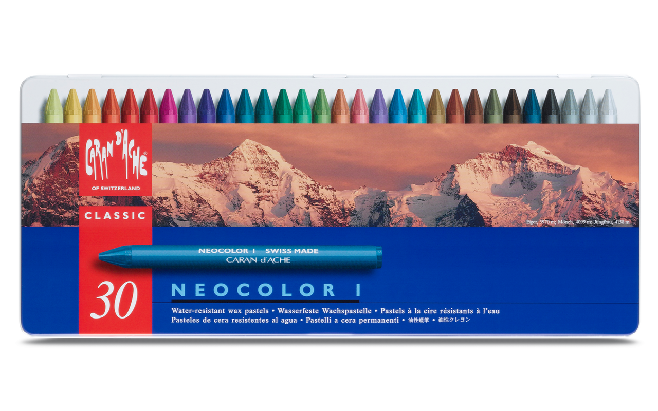 Caran d'Ache NEOCOLOR I 30色セット Caran D'ache - Neocolor I Water Resistant Pastel Set of 30