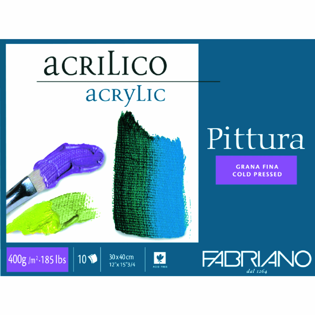 Fabriano Pittura Acrylic Paper, 70 x 100cm pack, pack of 10 sheets, 400 gsm  | 59665