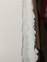 Deckled edge, cold pressed texture; NOT surface. 400gsm heavyweight paper.