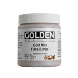 Golden Heavy Body Acrylic - Iridescent Gold Mica Flakes Large S5