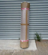 Paper rolled in postal tube for dispatch