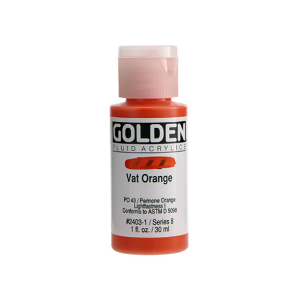 Golden Fluid Acrylic - Vat Orange S8