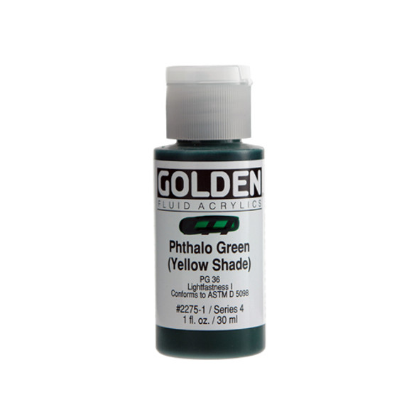 Golden Fluid Acrylic - Phthalo Green (Yellow Shade) S4