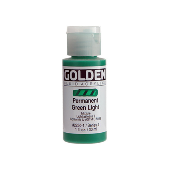 Golden Fluid Acrylic - Permanent Green Light S4