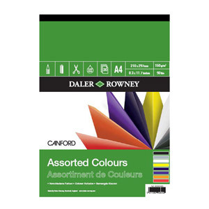 Daler Rowney - Canford Assorted Colours Paper Pad 150gsm 