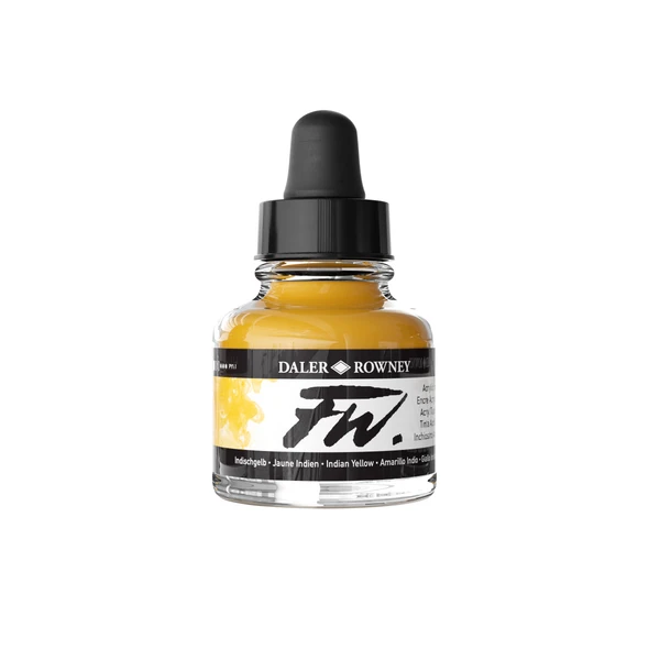 Daler Rowney FW Inks - Indian Yellow - 29.5ml