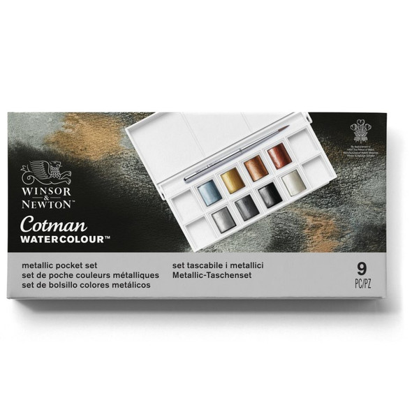 W&N Cotman Watercolour - Metallic Set of 8 Half Pans