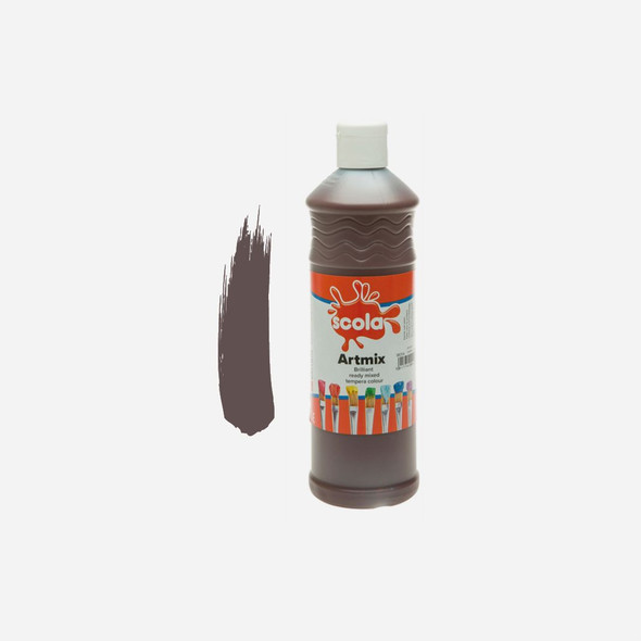 Scola - Artmix Ready Mixed Poster Paint - Burnt Sienna 600ml