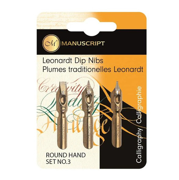 Manuscript - Round Hand Nibs (3) Set of 3
