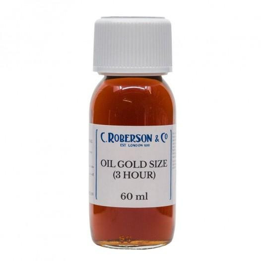 Roberson Oil Gold Size 3 Hour 60ml for gilding metal leaf and gold leaf onto non-absorbent surfaces