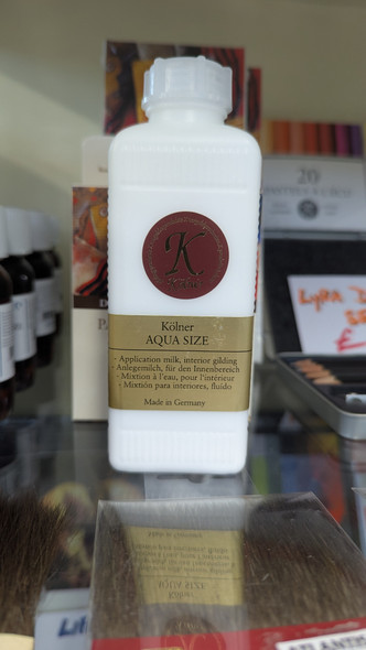 Kölner Aqua Size 250ml bottle with gold and red label for gilding leaf application
