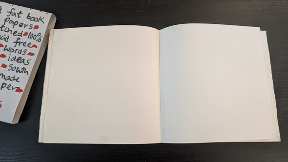 Khadi Fat Book open and ready to go!