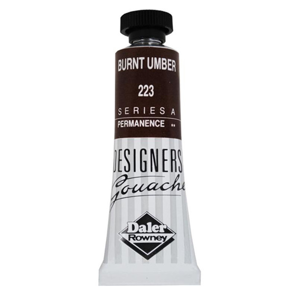 Daler Rowney Designers' Gouache - Burnt Umber - Series A - 15ml