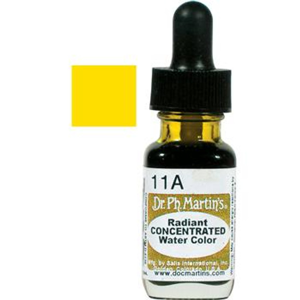 Dr. Ph. Martin's Radiant Concentrated Watercolour Ink - Amber Yellow - 15ml