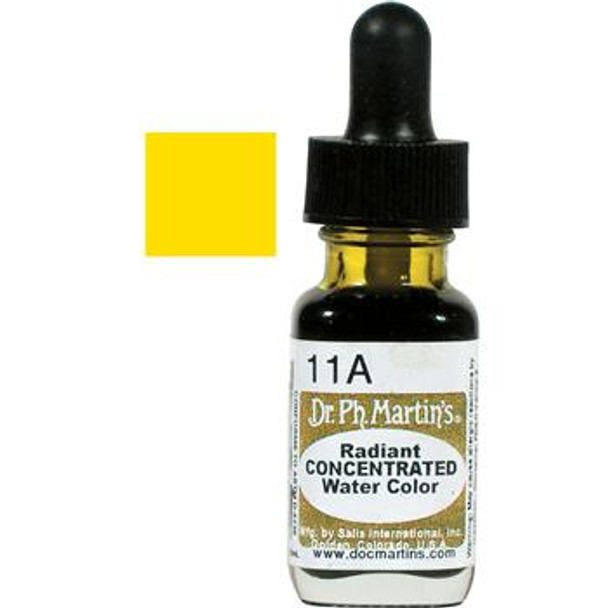 Dr. Ph. Martin's Radiant Concentrated Watercolour Ink - Tiger Yellow - 15ml