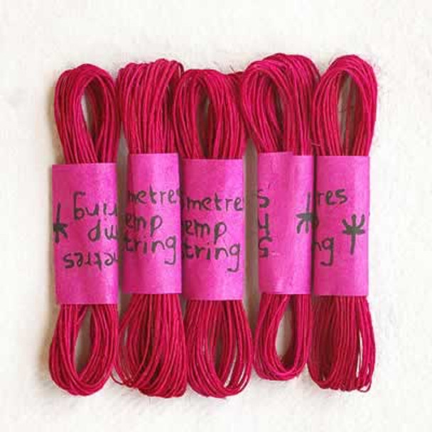 Khadi - Coloured Hemp String 5M - Fuchsia