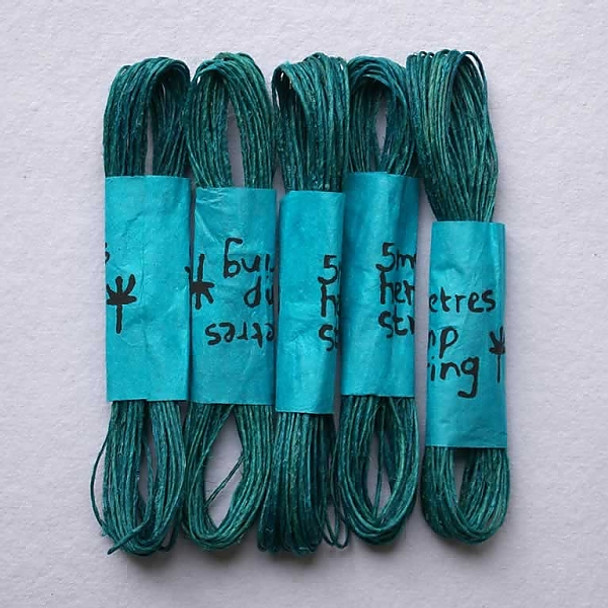 Khadi - Coloured Hemp String 5M - Turquoise